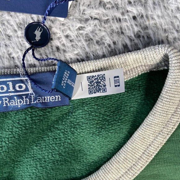 $268 Polo Ralph Lauren Country Flag Patchwork Quilted Sweatshirt Size Large Men - Picture 5 of 9